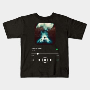 Favorite Song, Toosii, Music Playing On Loop, Alternative Album Cover Kids T-Shirt